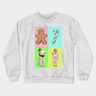 Pastel Pop Art Christmas Crewneck Sweatshirt